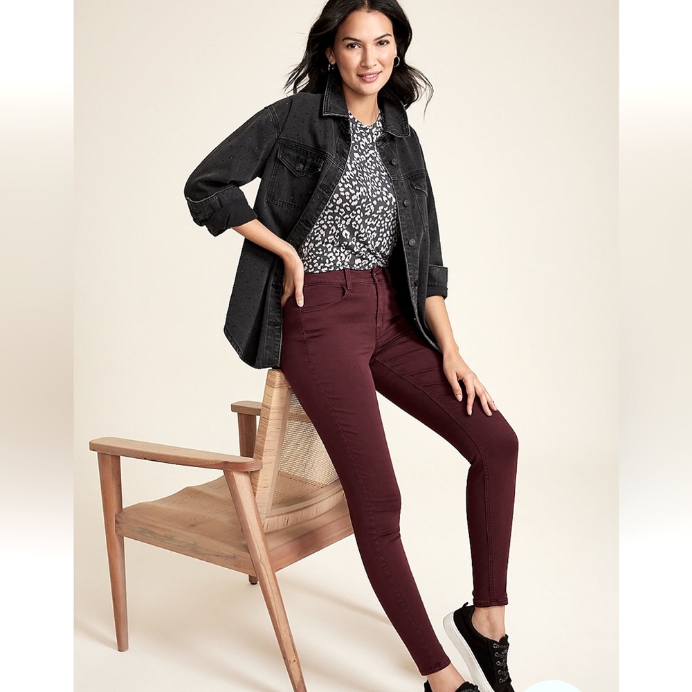 💜♥️Merlot MAURICES DEMI FLEX JEGGINGS-SR